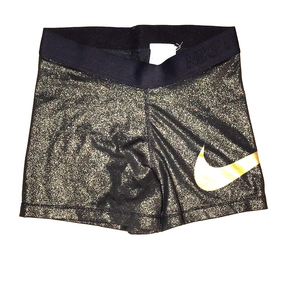 Black and gold Nike pros